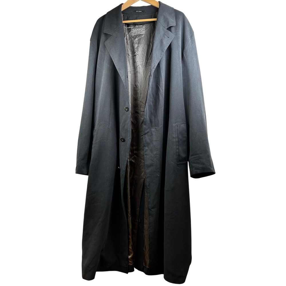 SANYO Insulated Overcoat Mens 48L Charcoal‎ Gray Removable Liner Made in Japan